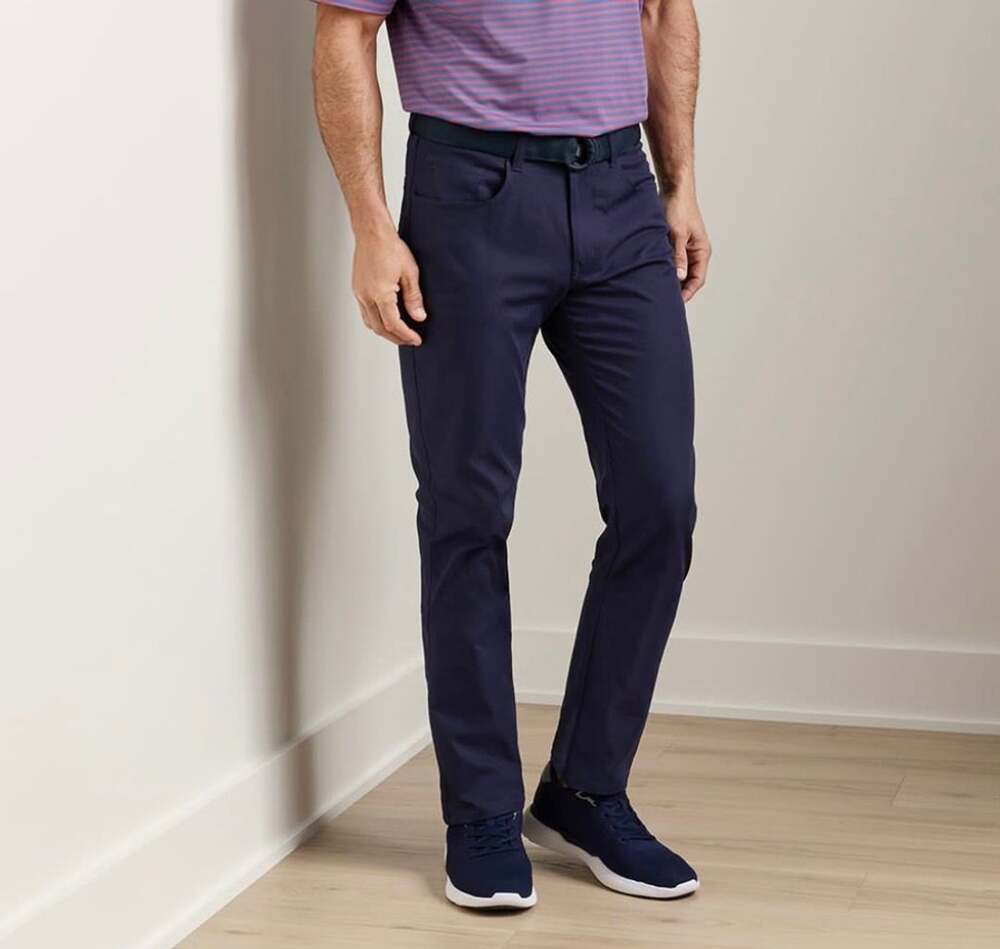 Peter Millar Performance Five-Pocket Pant Size 34/32 Navy